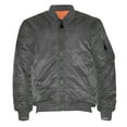 thumbnail image 1 of Men's Jacket Premium Padded Water Resistant Reversible Flight Bomber Outerwear, Silver, L, 1 of 4