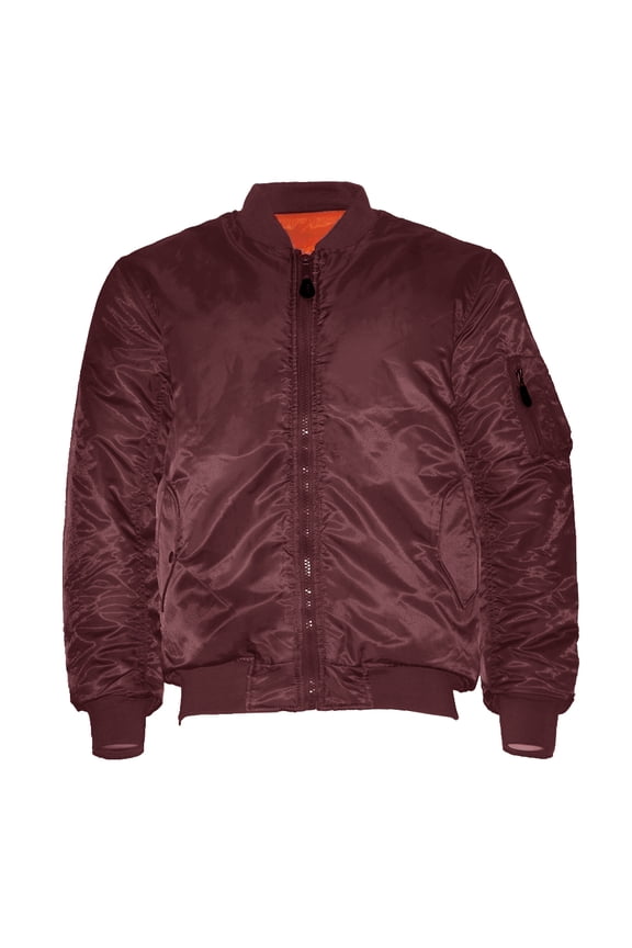 Men's Jacket Premium Padded Water Resistant Reversible Flight Bomber Outerwear, Silver, S