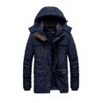 thumbnail image 1 of Men's Jacket, Thick Warm Hooded Men's Coat, Casual Padded Cotton Men's Windbreaker Warm Outerwear, 1 of 3