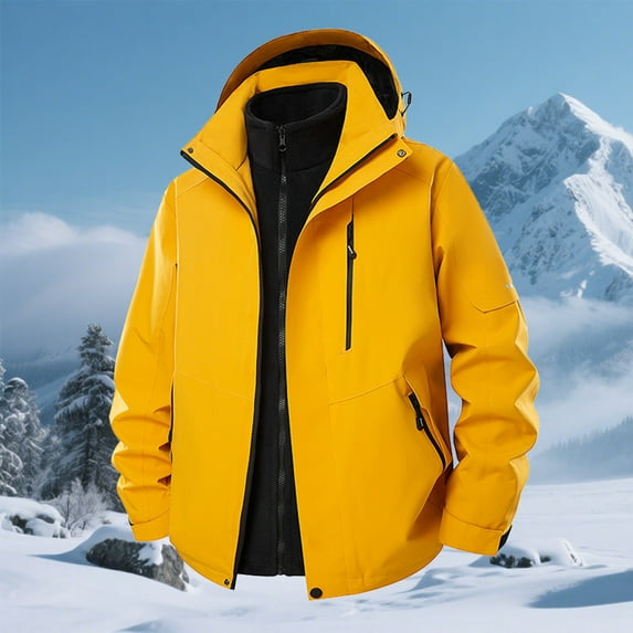 Men's Jacket Waterproof Coat Hooded Raincoat Outdoor Hiking Lightweight Solid Outdoor Climb Sport Run Pocket Zipper Long Sleeved Hooded