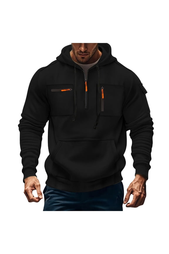 Men's Jacket Waterproof Coat Hooded Raincoat Solid Outdoor Water Proofing Climb Sport Run Pocket Zipper Long Sleeved Hooded