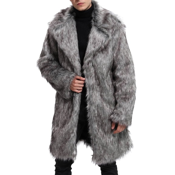 Men's Jacket Winter Warm Long Sleeve Overcoat Stylish Cardigan Coat for Fall and Cold Weather