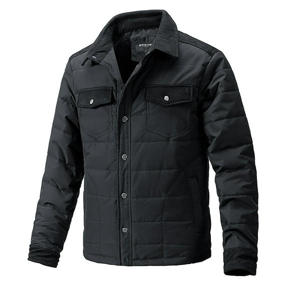 Men's Jacket Winter Warm Plaid Casual Coat Padded Insulated Lightweight Outdoor Windproof Soft Comfortable Durable Stylish Versatile