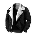 thumbnail image 1 of Men's Jacket Winter Warm Thick Velvet Lined Coat Soft Comfortable Outdoor Casual Windproof Lightweight, 1 of 1