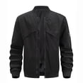 thumbnail image 1 of Men's Jacket, Workwear, Loose Fit, Windbreaker Black L, 1 of 4
