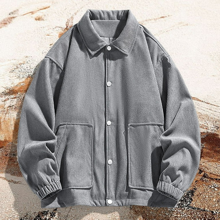 Men s Jackets Coat Men s Jackets Casual Loose Solid Color Trend Sports Retro Versatile Shirt Mens Fall Jackets Large Size Casual Men Jacket Casual