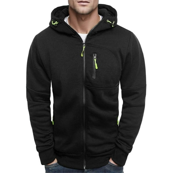 Men's Jackets Cozy Winter Outerwear for Comfort and Style Long-Sleeve Design with Zip Closure for Everyday Use