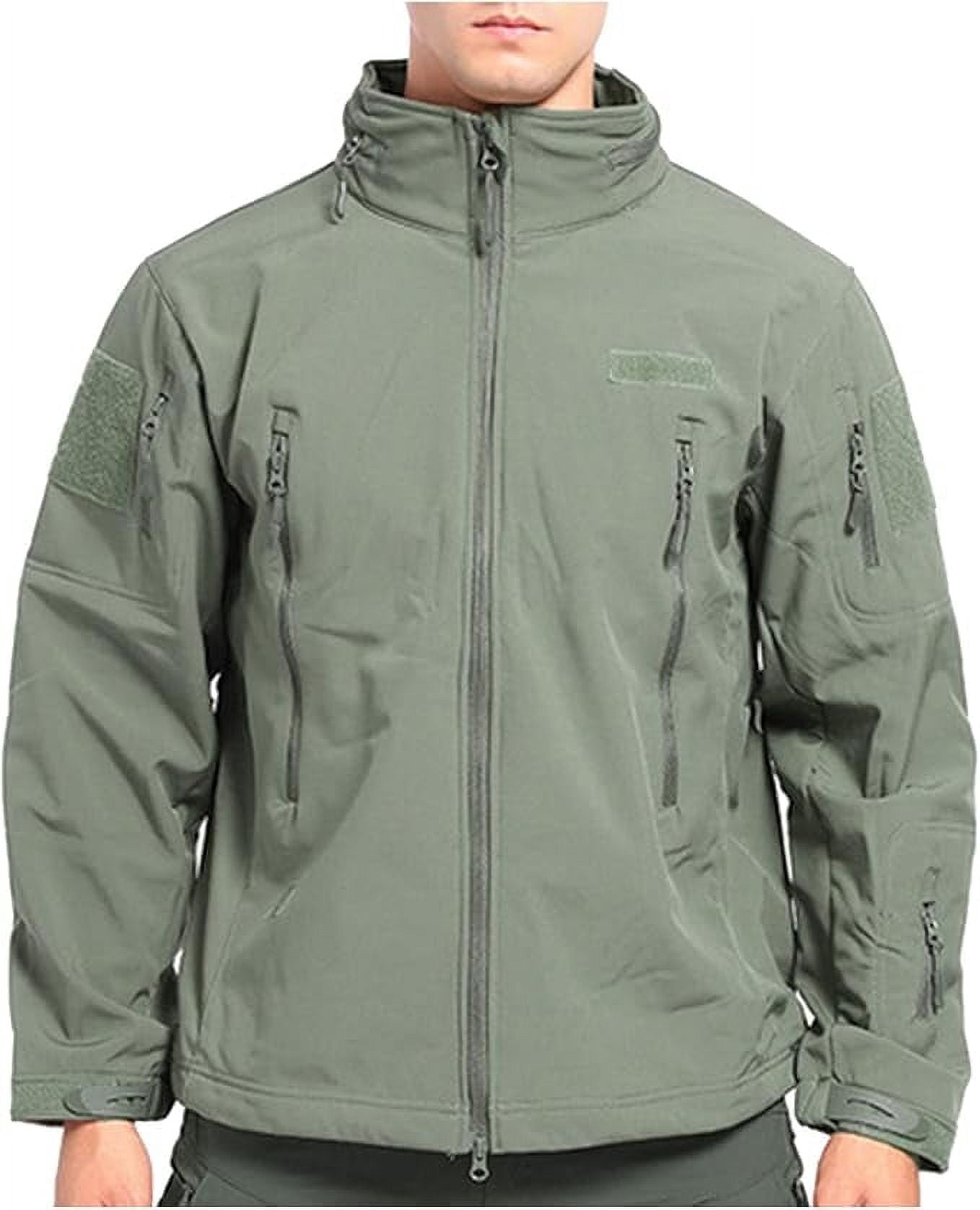 Puztloy Men's Jackets Zip Fleece Rain Shell Ski Waterproof Windbreaker ...