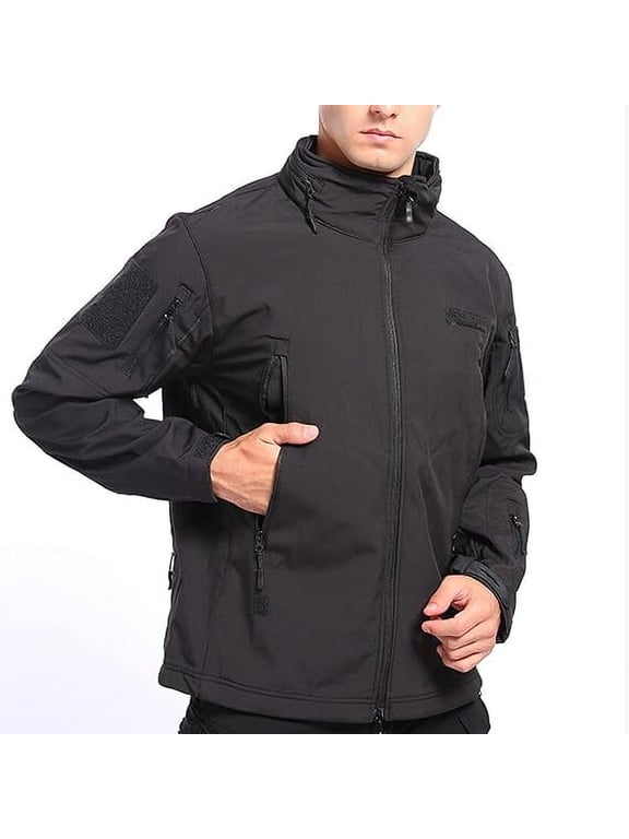 Men's Jackets Zip Fleece Rain Shell Ski Waterproof Windbreaker Lightweight Jacket Outdoor Hiking Work Coat(Available in Plus Size)
