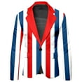 thumbnail image 1 of Men's Jackets Independence Day Lapel Long Sleeve Suits Slim Fit Blazers 4Th Of July Jacket for Men, 1 of 4