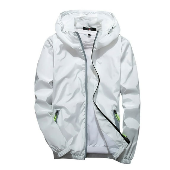 Men's Jackets Lightweight Windbreaker Casual Athletic Varsity Coats Full Zipper Hiking Thin Bomber Plus Size Jacket