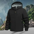 thumbnail image 1 of Men's Jackets, Soft Shell Lined Windproof Jackets, Waterproof Hiking Jackets Fall & Wineter Outdoor Coat (Black XXL), 1 of 8