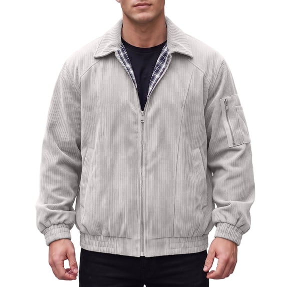 Men's Jackets Solid Color Lapel Zipper Casual Windbreaker 3 Pockets Jeans Jackets Trucker Coat
