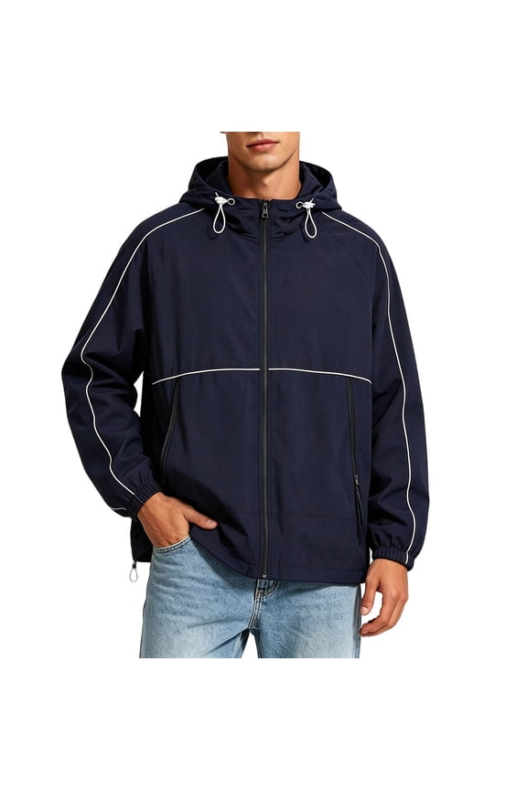 Men's Jackets Summer Hooded Windbreaker Lightweight Coats For Man