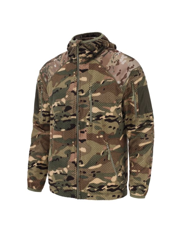 Men's Jackets Tactical Winter Waterproof Softshell Rain Coat Splice Fleece Lined Hooded Windproof Water Resistant Coat for Hunting Hiking