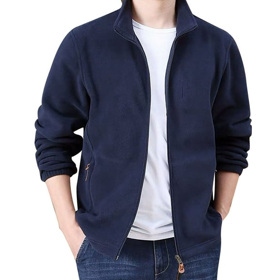 Men's Jackets Windproof Outdoor Sports Casual Hiking Coat with Zipper Pocket Winter Fall Size:2XL