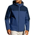 thumbnail image 1 of Men's Jackets With Multiple Pockets Zipper Hoodid Sports Coat Thin Outdoor Mountaineering Riding Windproof Work Coat Jackets Hooded, 1 of 9