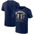 thumbnail image 1 of Men's Jackson Chourio & Christian Yelich Navy Milwaukee Brewers Player Duo T-Shirt, 1 of 4