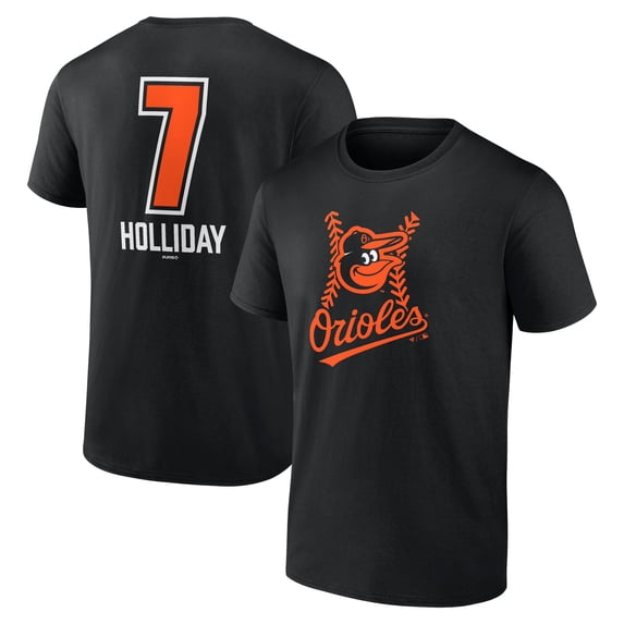 Men's Jackson Holliday Black Baltimore Orioles Fastball Player Name & Number T-Shirt