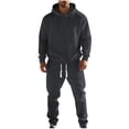 thumbnail image 1 of Men's Jacquard Tracksuit Sets, Pullover Casual Hoodies Sweatshirt with Sweatpants Athletic Jogging Sweatsuits, 1 of 7
