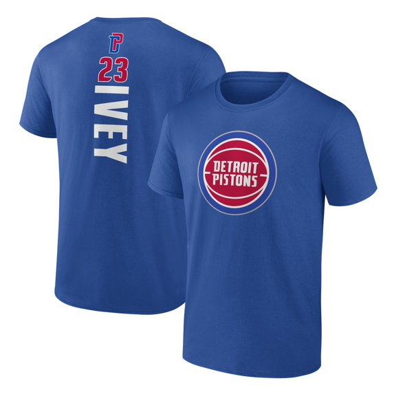 Men's Jaden Ivey Blue Detroit Pistons Playmaker Team Name & Number T-Shirt