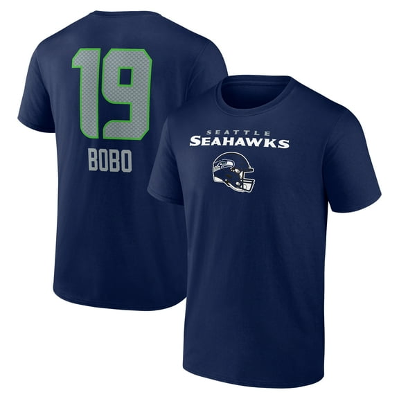 Men's Jake Bobo College Navy Seattle Seahawks Team Wordmark Player Name & Number T-Shirt