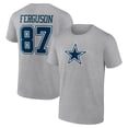 thumbnail image 1 of Men's Jake Ferguson Gray Dallas Cowboys Icon Player Name & Number T-Shirt, 1 of 3