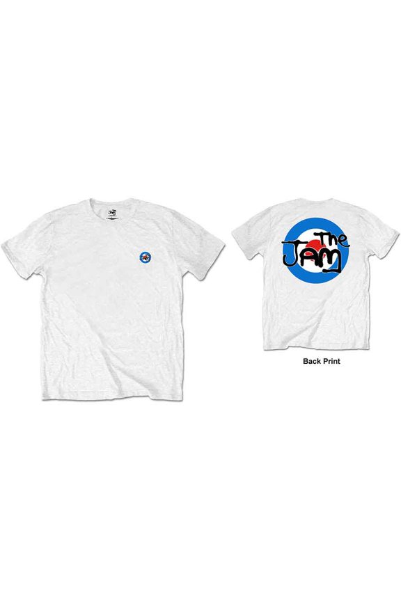 Men's Jam Target Logo (Back Print/Retail Pack) Slim Fit T-shirt Small White