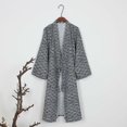 thumbnail image 1 of Men's Japanese Classic Bathrobe Kimono Yukata Traditional Gown Nightwear Robe, 1 of 7