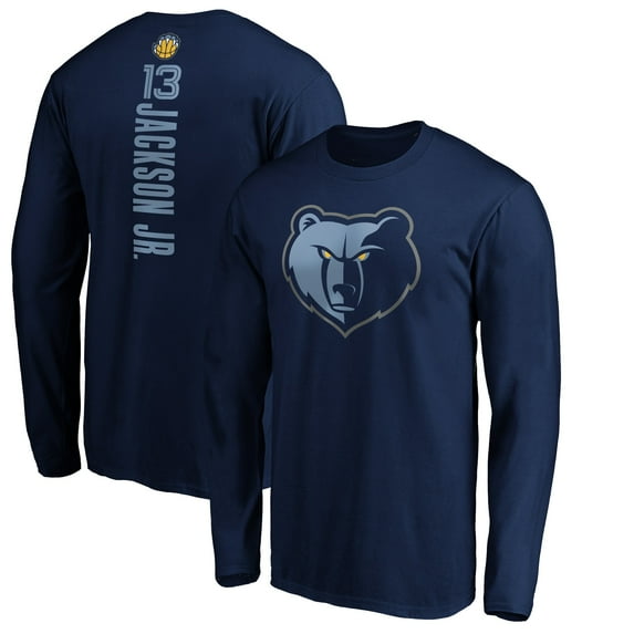Men's Jaren Jackson Jr. Navy Memphis Grizzlies Playmaker Name & Number Long Sleeve T-Shirt