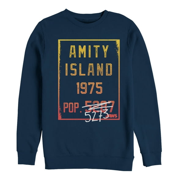 Men's Jaws Amity Island Population Sweatshirt