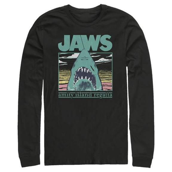 Men's Jaws Amity Island Regatta Shark  Long Sleeve Shirt