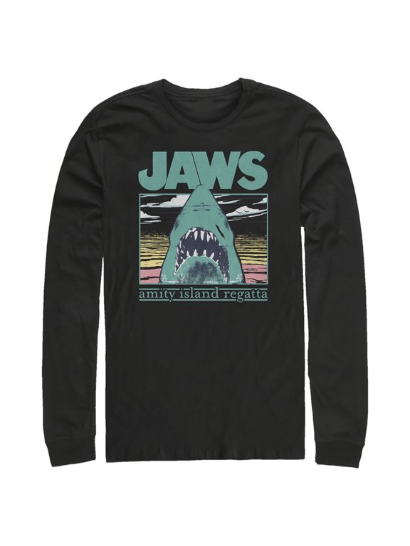 Men's Jaws Amity Island Regatta Shark Long Sleeve Shirt