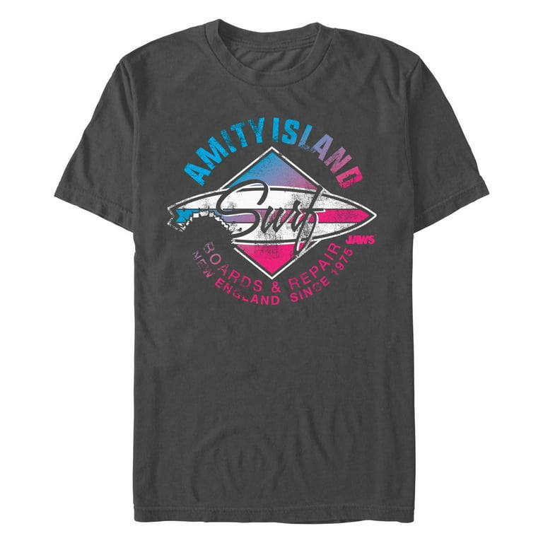 Jaws Amity Island Surf Board Graphic T-Shirt Jaws Amity Island Surf Board Graphic T-Shirt