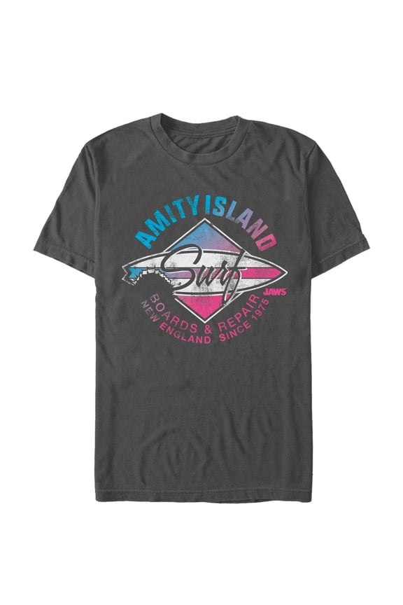 Men's Jaws Amity Island Surfboard Repair Graphic T-Shirt