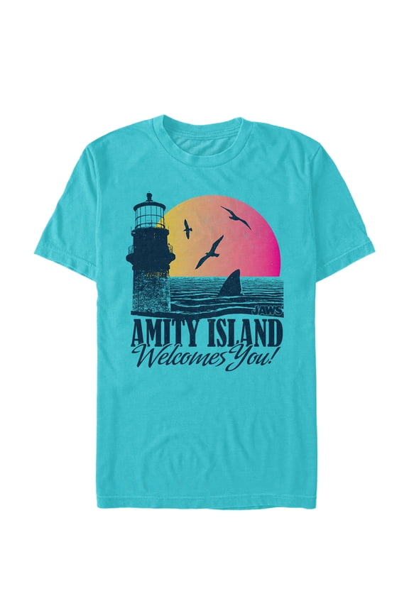 Men's Jaws Amity Island Tourist Welcome  Graphic T-Shirt