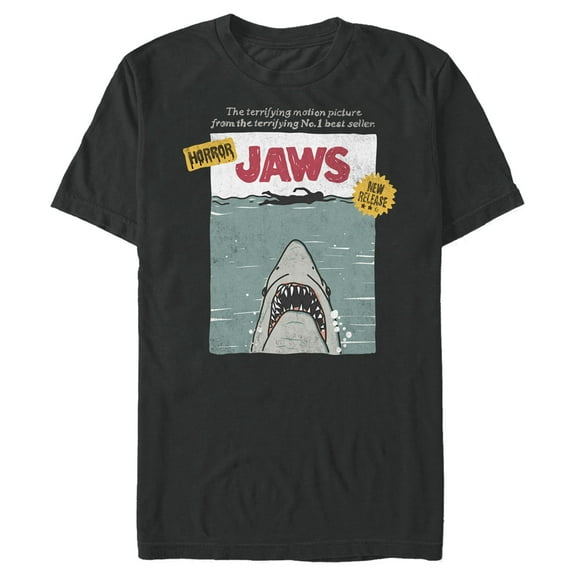 Men's Jaws Classic Poster Sketch  Graphic T-Shirt