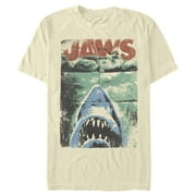 Men's Jaws Distressed Watercolor Poster Graphic T-Shirt