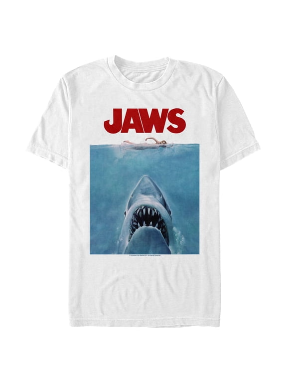 Men's Jaws Oversized Classic Movie Poster Graphic T-Shirt