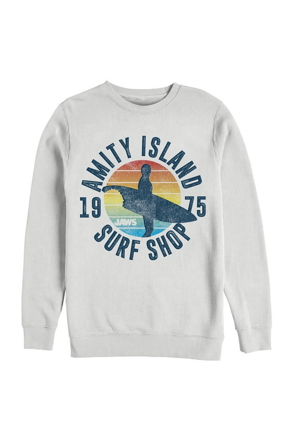 Men's Jaws Retro Amity Island Surf Shop  Sweatshirt