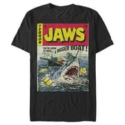 Mens Jaws Retro Comic Book Shark Graphic T-Shirt