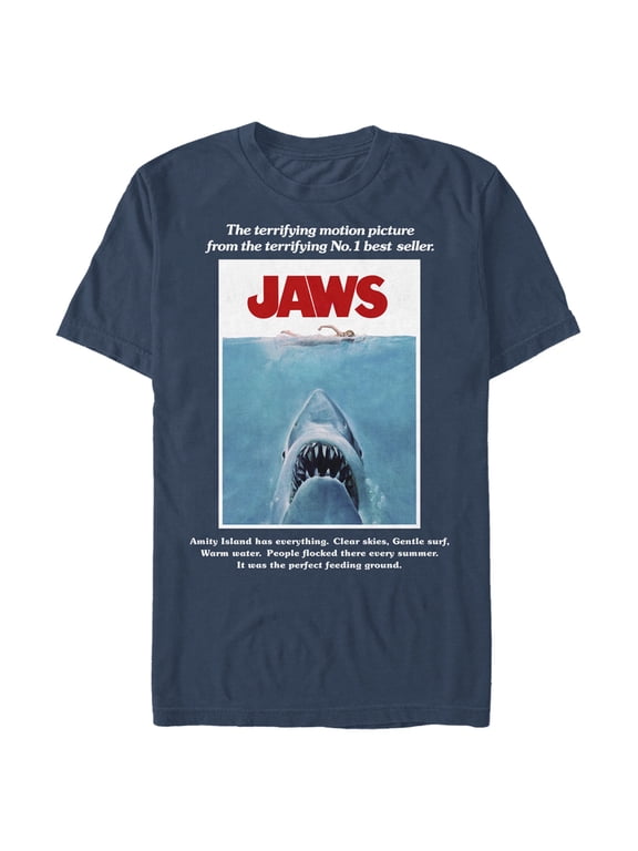 Men's Jaws Retro Poster Graphic T-Shirt