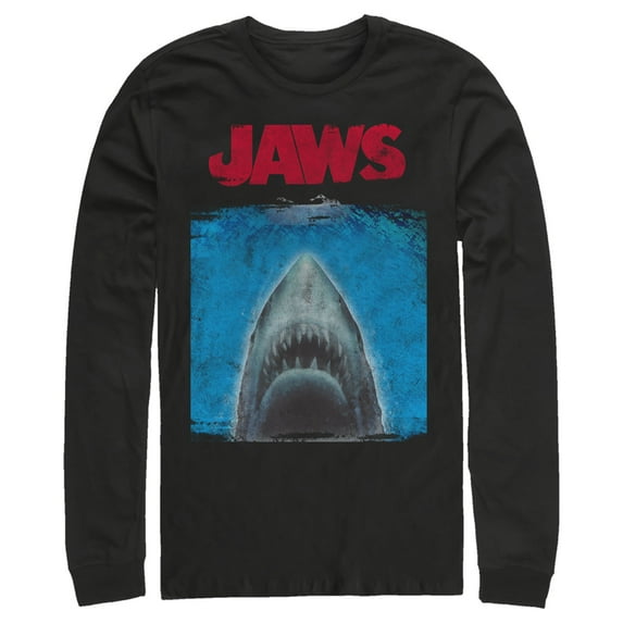 Men's Jaws Shark Movie Poster Long Sleeve Shirt