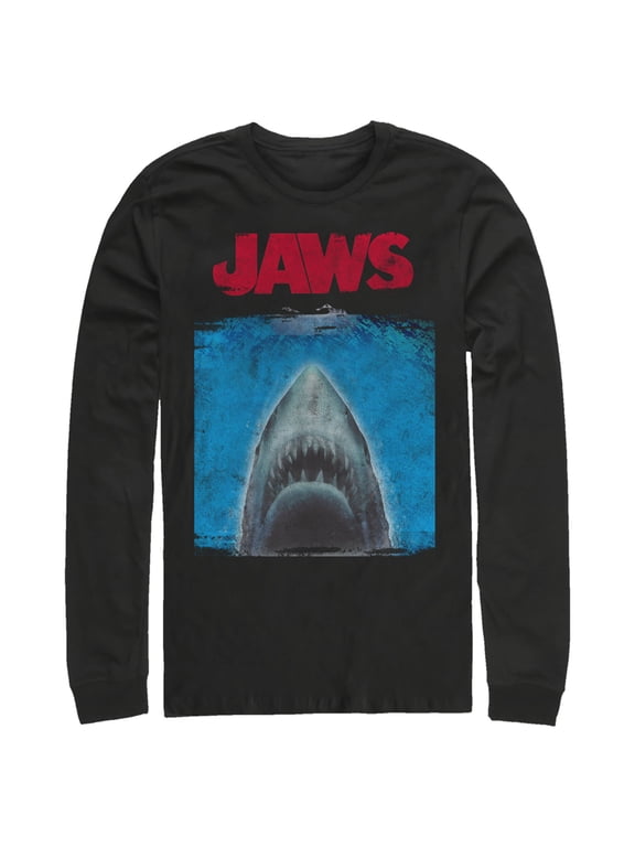 Men's Jaws Shark Movie Poster Long Sleeve Shirt