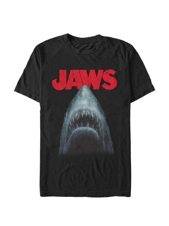 Men's Jaws Shark Teeth Poster Graphic T-Shirt