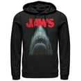 thumbnail image 1 of Men's Jaws Shark Teeth Poster  Pull Over Hoodie Black Medium, 1 of 4
