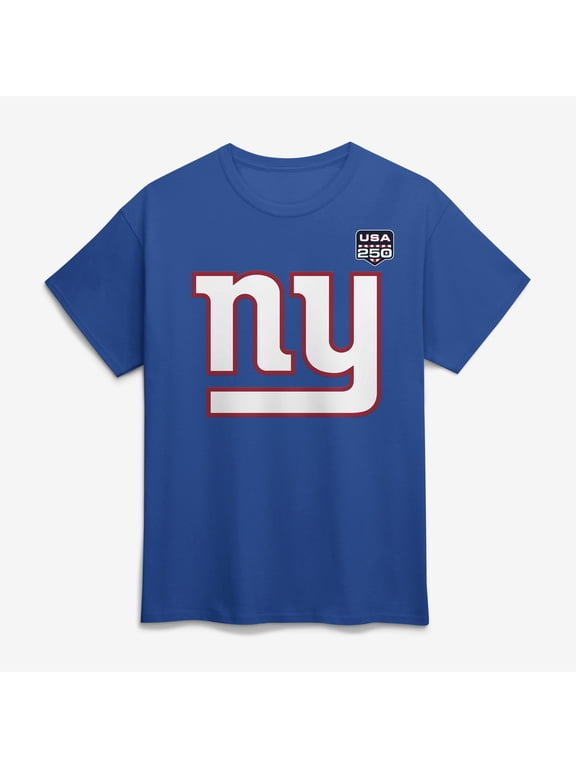 Men's Jaxson Dart Royal New York Giants USA 250 Name & Number T-Shirt