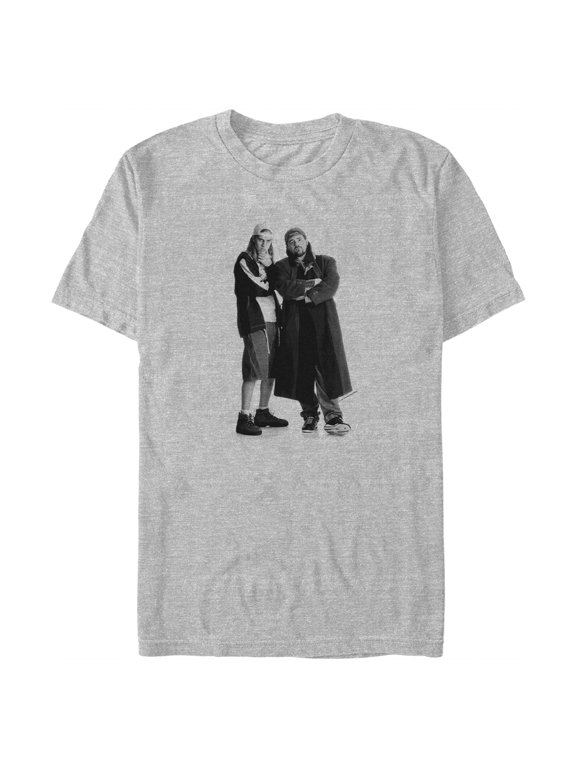 Men's Jay and Silent Bob Black and White Pose Graphic Tee Athletic Heather X Large