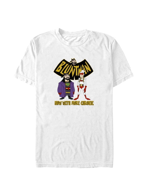 Men's Jay and Silent Bob Bluntman Now With More Chronic Graphic Tee White X Large