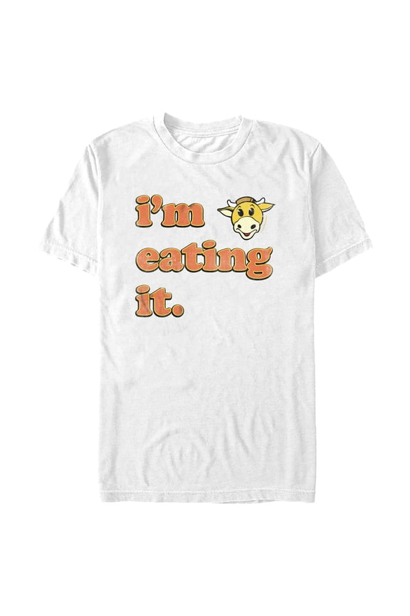 Men's Jay and Silent Bob Mooby's I'm Eating It Distressed Graphic Tee White 3X Large